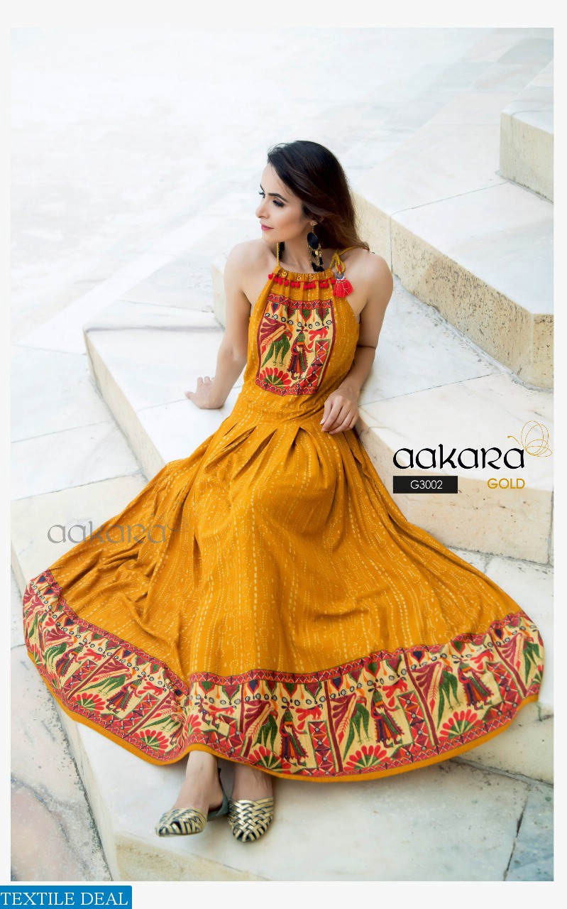 aakara Gold vol-3 Wholesale spaghetti style gowns